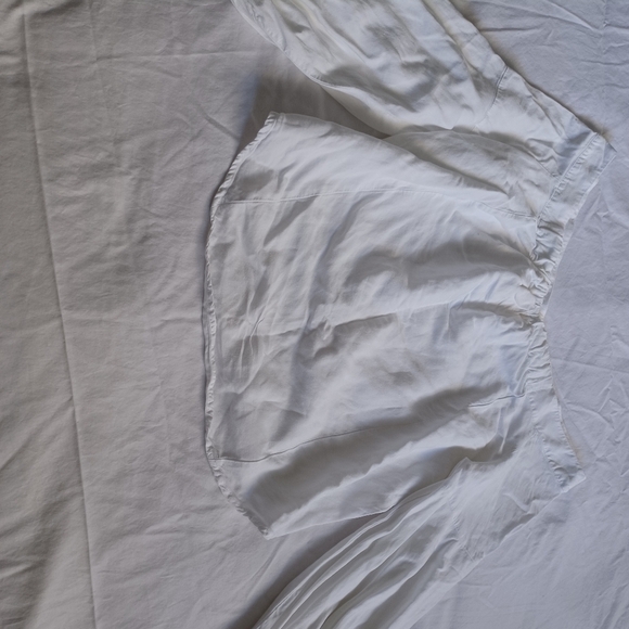 Maeve Anthropologie White Linen Top Boat Neck Balloon Sleeve Women Sz 4 Peasant - Picture 8 of 14